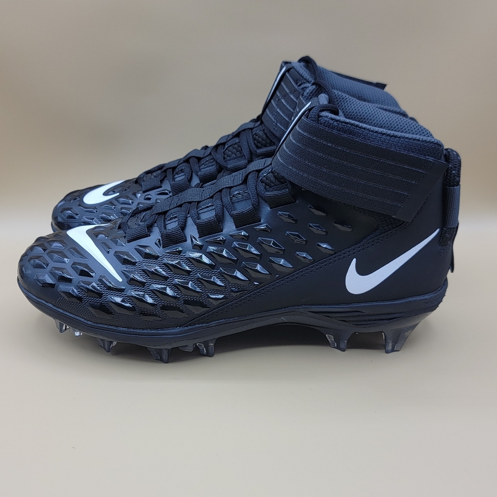 Nike Force Savage Pro 2 Mid Football Cleats Black Men’s Size 9.5 New AH4000 002